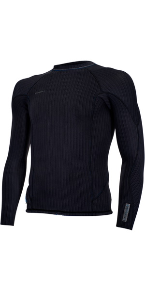 2026 O'Neill Hombres Hyperfreak Comp -X 2mm Top De Manga Larga 5488 - Black